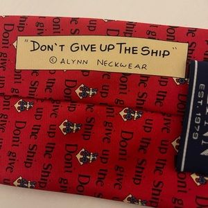 New Alynn Neckwear Tie “Don't Give Up The Ship" - NWT